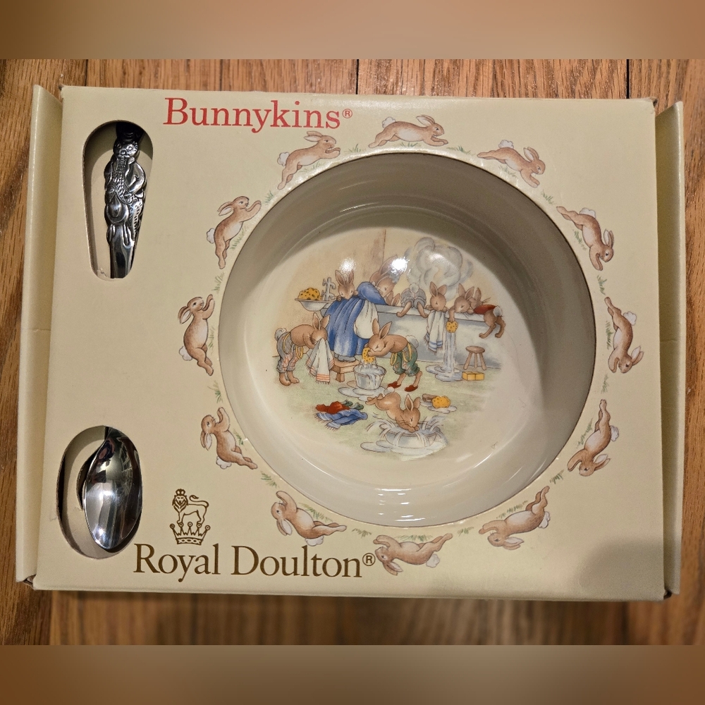 Royal Doulton Bunnykins Nursery Set Bowl and Spoon